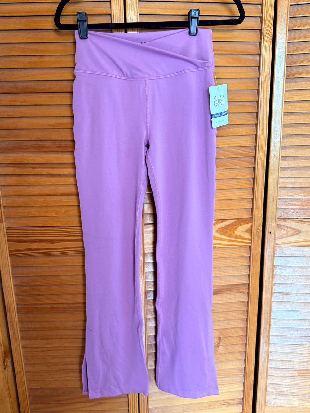 Athleta Kids Lavender Transcend Crossover Flare Leggings